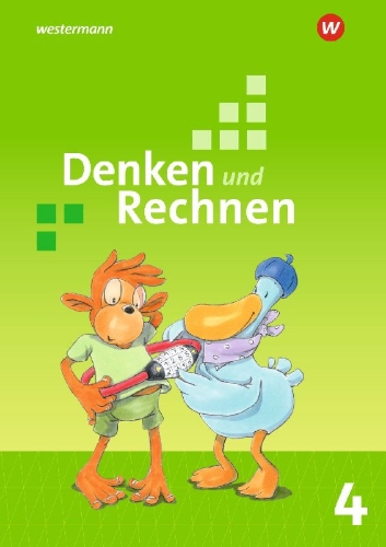 Buchcover und Innenansicht für das Buch: Denken und Rechnen 4. Schulbuch. Allgemeine Ausgabe