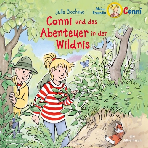 Buchcover und Innenansicht für das Buch: Conni und das Abenteuer in der Wildnis (Meine Freundin Conni - ab 6)