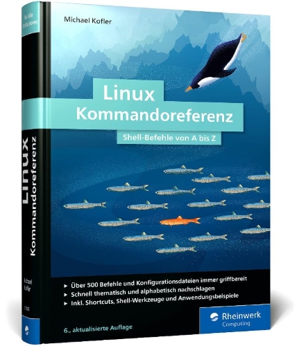 Buchcover und Innenansicht für das Buch: Linux Kommandoreferenz
