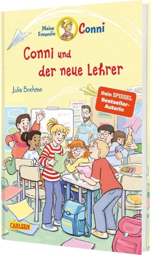 Buchcover und Innenansicht für das Buch: Conni Erzählbände 46: Conni und der neue Lehrer