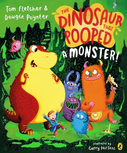 Buchcover und Innenansicht für das Buch: The Dinosaur that Pooped a Monster!
