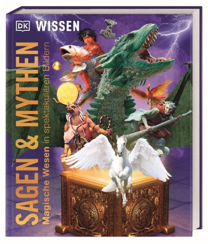 Buchcover und Innenansicht für das Buch: DK Wissen. Sagen & Mythen