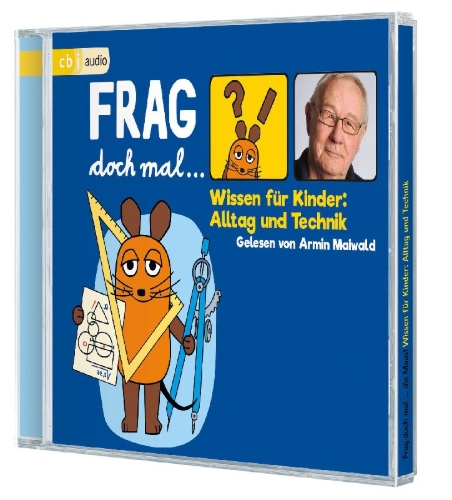 Buchcover und Innenansicht für das Buch: Frag doch mal ... die Maus! Wissen für Kinder: Alltag und Technik