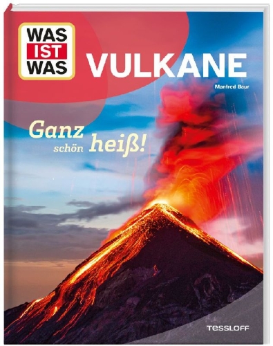 Buchcover und Innenansicht für das Buch: WAS IST WAS Vulkane. Ganz schön heiß!