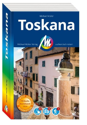 Buchcover und Innenansicht für das Buch: MICHAEL MÜLLER REISEFÜHRER Toskana