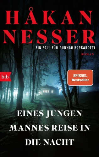 Buchcover und Innenansicht für das Buch: Ung mans färd mot natt (Barbarotti 9)