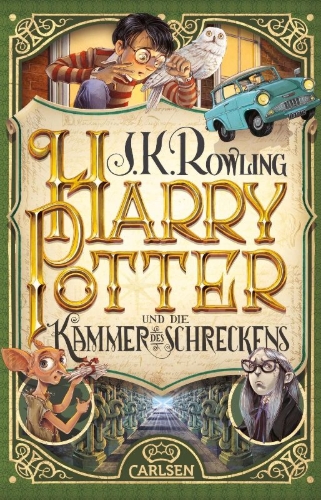 Buchcover und Innenansicht für das Buch: Harry Potter and the Chamber of Secrets