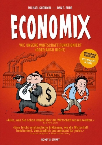 Buchcover und Innenansicht für das Buch: Economix - erstmals komplett in Farbe