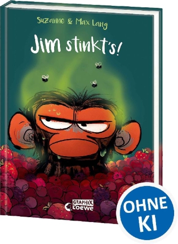 Buchcover und Innenansicht für das Buch: Grumpy Monkey - School stinks