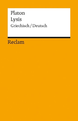 Buchcover und Innenansicht für das Buch: Lysis. Griechisch/Deutsch