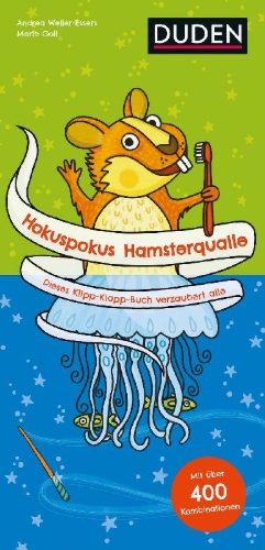 Buchcover und Innenansicht für das Buch: Hokuspokus Hamsterqualle - Dieses Klipp-Klapp-Buch verzaubert alle - Ab 4 Jahren