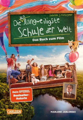 Buchcover und Innenansicht für das Buch: Die unlangweiligste Schule der Welt 1: Das Buch zum Film