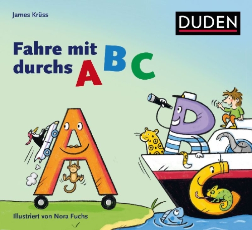 Buchcover und Innenansicht für das Buch: Fahre mit durchs Abc