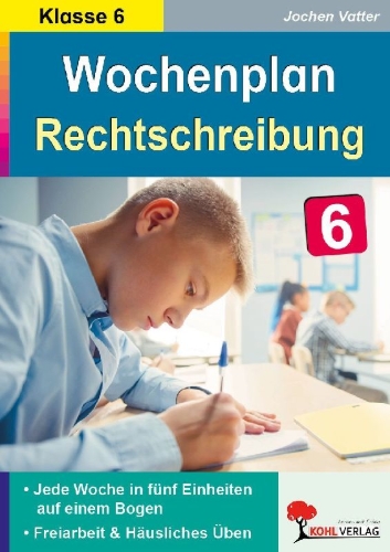 Buchcover und Innenansicht für das Buch: Wochenplan Rechtschreibung / Klasse 6