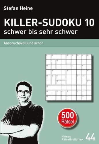 Buchcover und Innenansicht für das Buch: KILLER-SUDOKU 10 - schwer bis sehr schwer