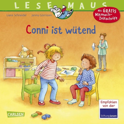 Buchcover und Innenansicht für das Buch: LESEMAUS 86: Conni ist wütend