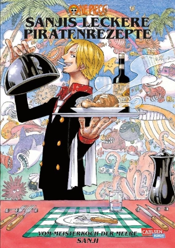Buchcover und Innenansicht für das Buch: One Piece - Sanjis leckere Piratenrezepte