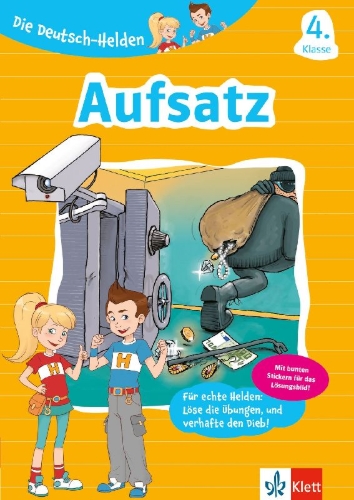 Buchcover und Innenansicht für das Buch: Die Deutsch-Helden Aufsatz 4. Klasse
