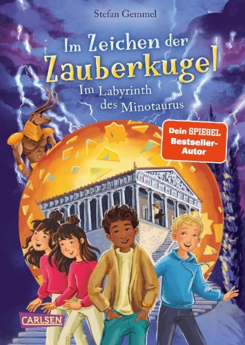 Buchcover und Innenansicht für das Buch: Im Zeichen der Zauberkugel 11: Im Labyrinth des Minotaurus