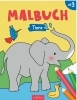 Buchcover und Innenansicht für das Buch: Malbuch Tiere
