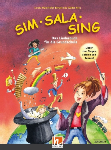 Buchcover und Innenansicht für das Buch: Sim Sala Sing. Liederbuch. Ausgabe Deutschland