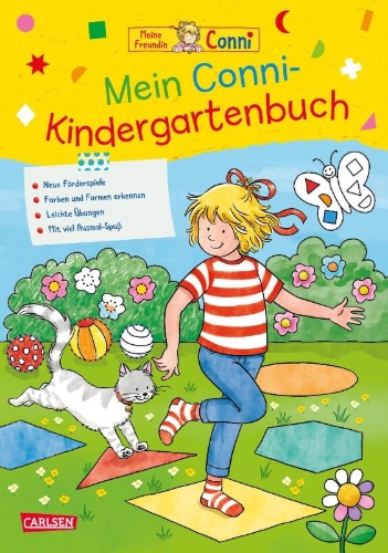 Buchcover und Innenansicht für das Buch: Conni Gelbe Reihe (Beschäftigungsbuch): Mein Conni-Kindergartenbuch