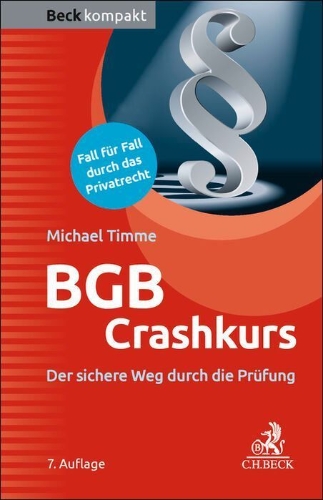 Buchcover und Innenansicht für das Buch: BGB Crashkurs