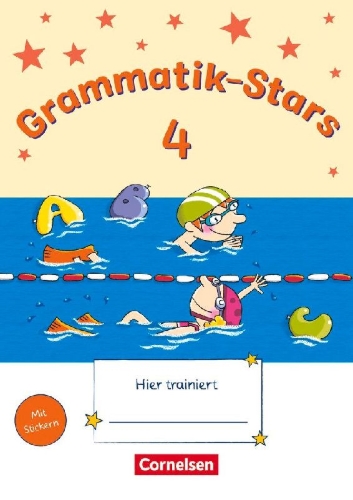 Buchcover und Innenansicht für das Buch: Grammatik-Stars 4. Schuljahr. Übungsheft