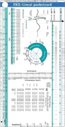 Buchcover und Innenansicht für das Buch: EKG-Lineal pocketcard