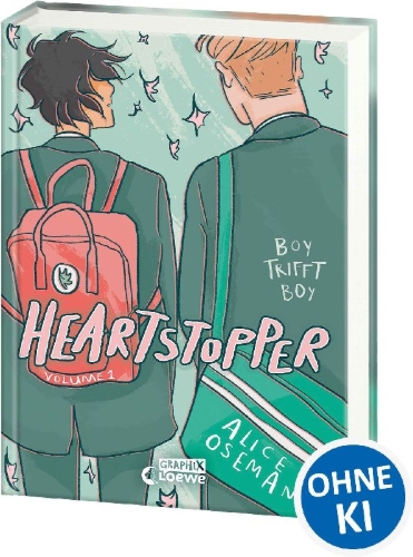 Buchcover und Innenansicht für das Buch: Heartstopper Volume 1 (deutsche Hardcover-Ausgabe)