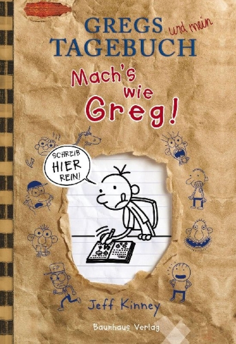Buchcover und Innenansicht für das Buch: Gregs Tagebuch - Mach's wie Greg!