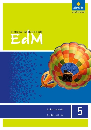 Buchcover und Innenansicht für das Buch: Elemente der Mathematik 5. Arbeitsheft. Sekundarstufe 1. G9. Niedersachsen