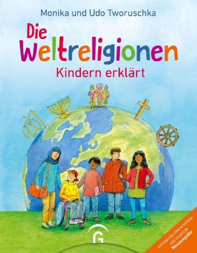 Buchcover und Innenansicht für das Buch: Die Weltreligionen - Kindern erklärt