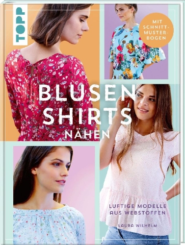 Buchcover und Innenansicht für das Buch: Blusenshirts nähen