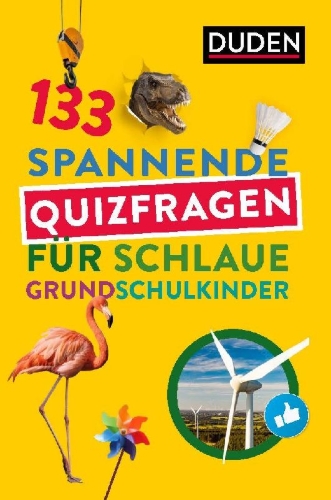 Buchcover und Innenansicht für das Buch: 133 spannende Quizfragen für schlaue Grundschulkinder