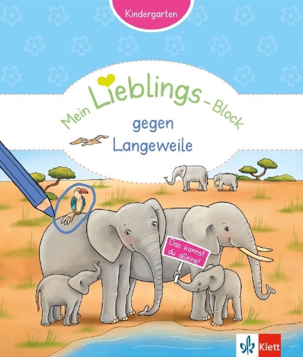 Buchcover und Innenansicht für das Buch: Klett Mein Lieblings-Block gegen Langeweile