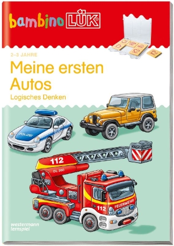 Buchcover und Innenansicht für das Buch: bambinoLÜK. Meine ersten Autos: Logisches Denken