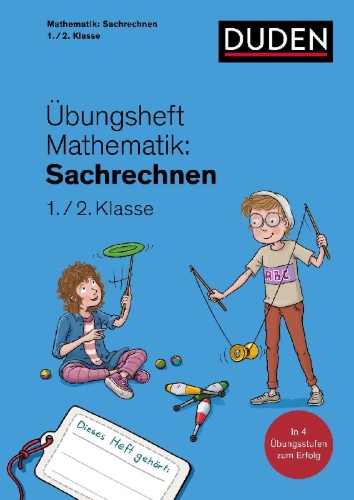 Buchcover und Innenansicht für das Buch: Übungsheft Mathematik - Sachrechnen 1./2. Klasse