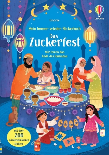 Buchcover und Innenansicht für das Buch: Mein Immer-wieder-Stickerbuch: Das Zuckerfest
