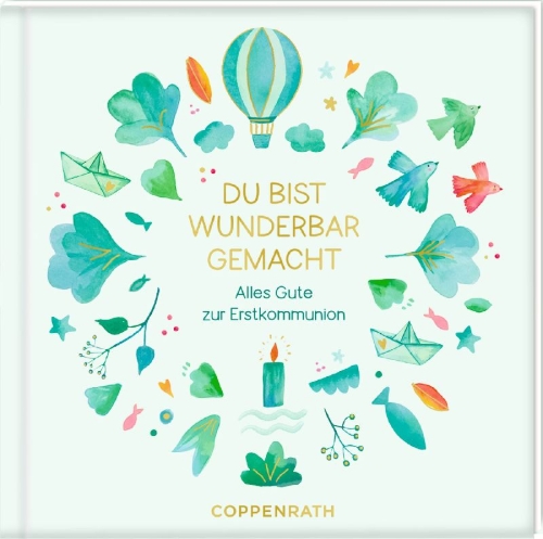 Buchcover und Innenansicht für das Buch: Geldkuvert-Geschenkbuch - Du bist wunderbar gemacht