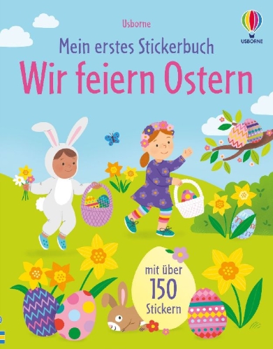 Buchcover und Innenansicht für das Buch: Mein erstes Stickerbuch: Wir feiern Ostern