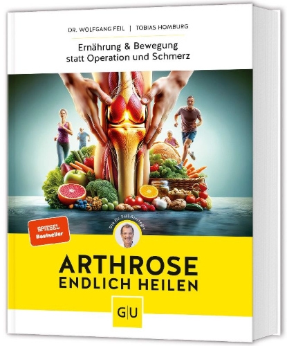 Buchcover und Innenansicht für das Buch: Arthrose endlich heilen