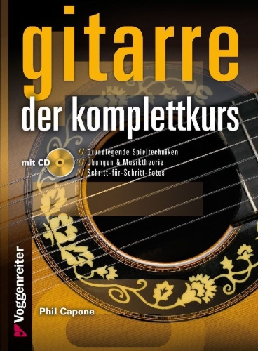 Buchcover und Innenansicht für das Buch: Gitarre - Der Komplettkurs