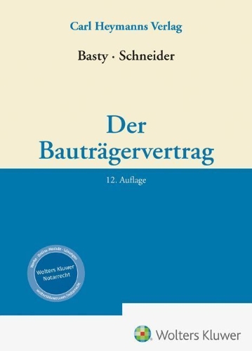 Buchcover und Innenansicht für das Buch: Der Bauträgervertrag