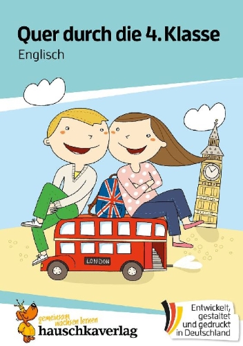 Buchcover und Innenansicht für das Buch: Quer durch die 4. Klasse, Englisch - A5-Übungsblock