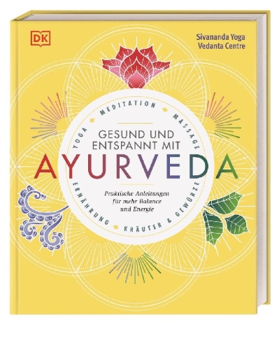 Buchcover und Innenansicht für das Buch: Gesund und entspannt mit Ayurveda