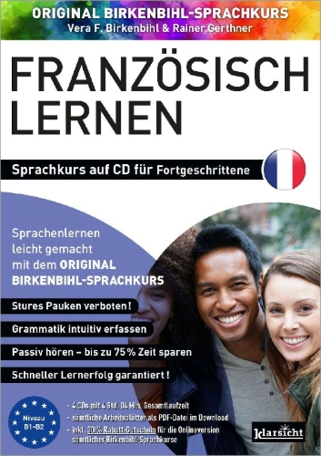 Buchcover und Innenansicht für das Buch: Französisch lernen für Fortgeschrittene 1+2 (ORIGINAL BIRKENBIHL)