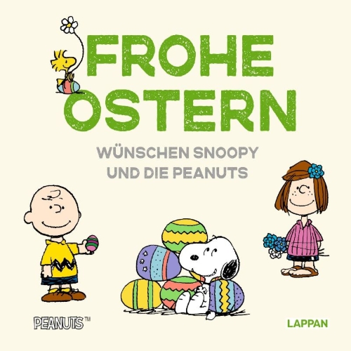 Buchcover und Innenansicht für das Buch: Peanuts Geschenkbuch: Frohe Ostern wünschen Snoopy und die Peanuts!
