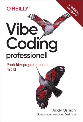 Buchcover und Innenansicht für das Buch: Vibe Coding professionell