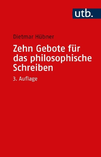 Buchcover und Innenansicht für das Buch: Zehn Gebote für das philosophische Schreiben